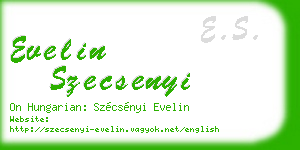 evelin szecsenyi business card